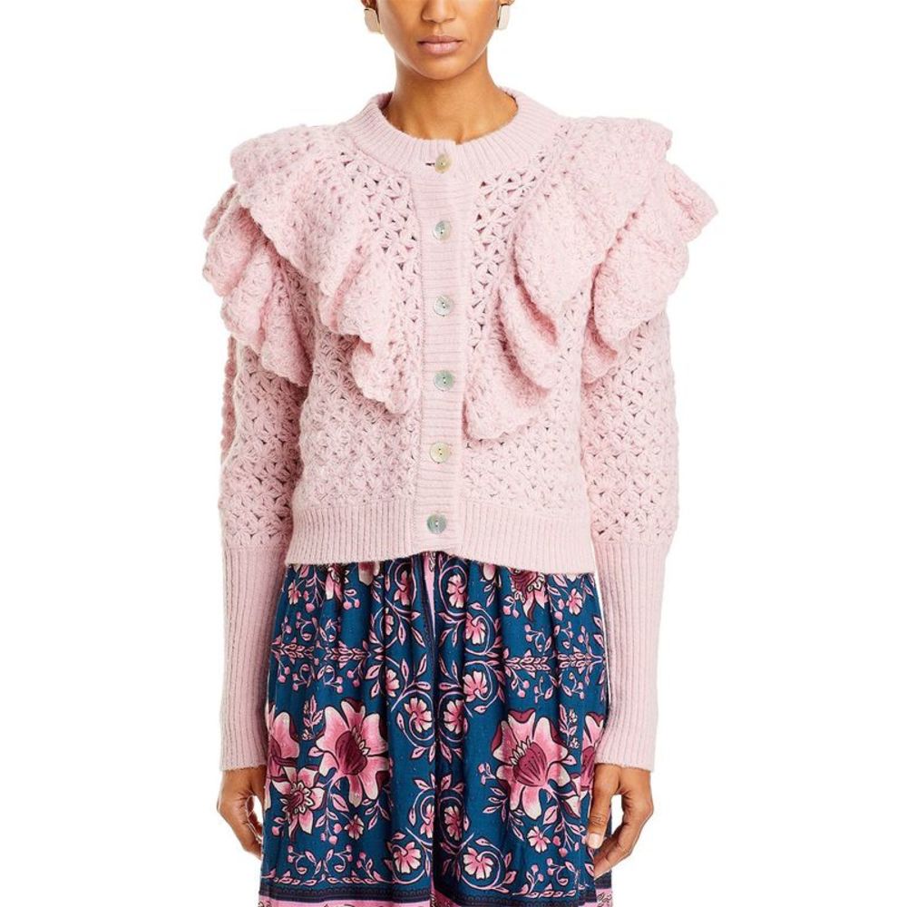 FARM Rio Pink Ruffled Sweater - Picture 6 of 6